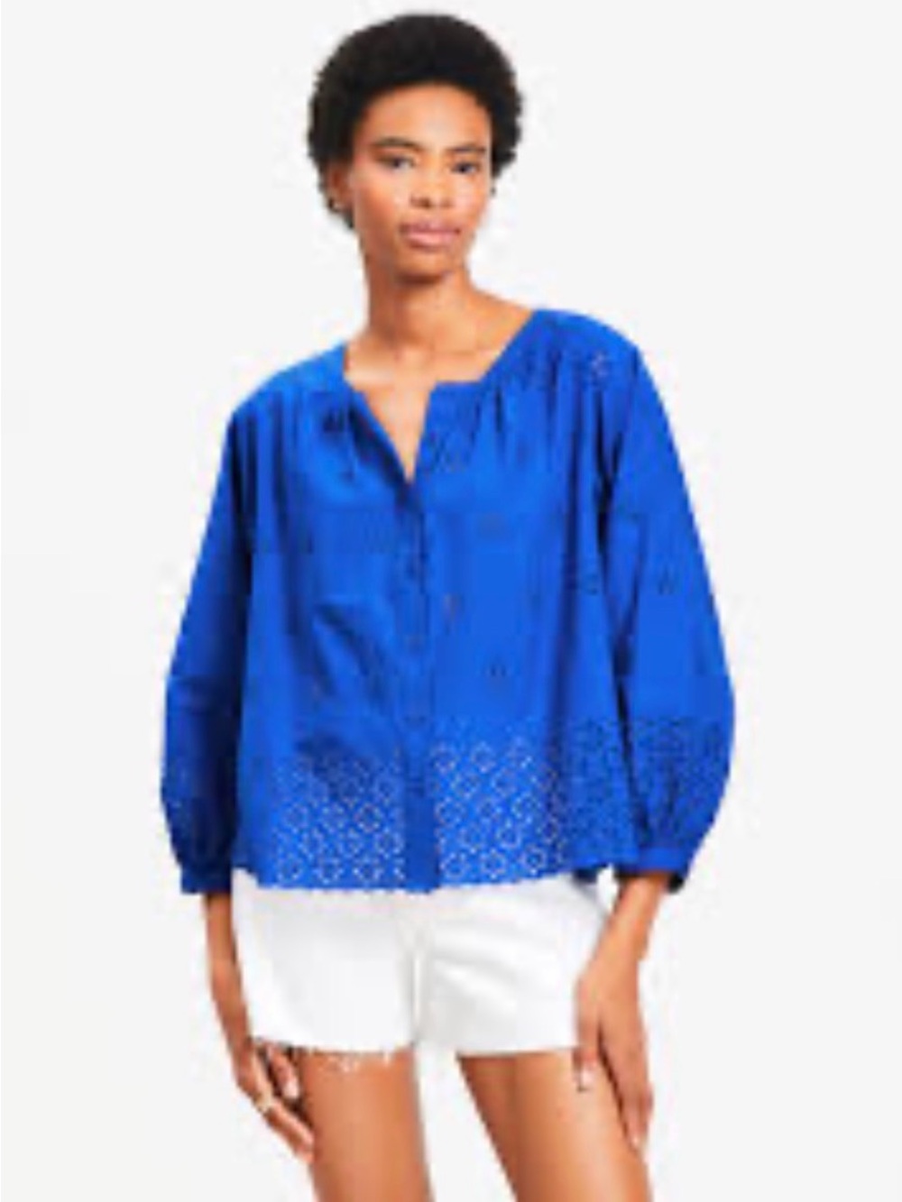 LOFT Eyelet Blouse